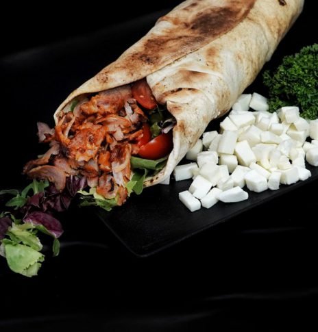 Kebab with mozzarella